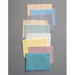 TIDI POLY BACK Bibs 3-Ply Tissue & Poly, White, 13" x 18", 500/cs